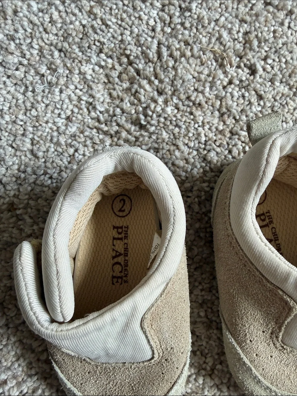 The Children's Place‎ Beige Suede Slip-On Baby Shoes size 2